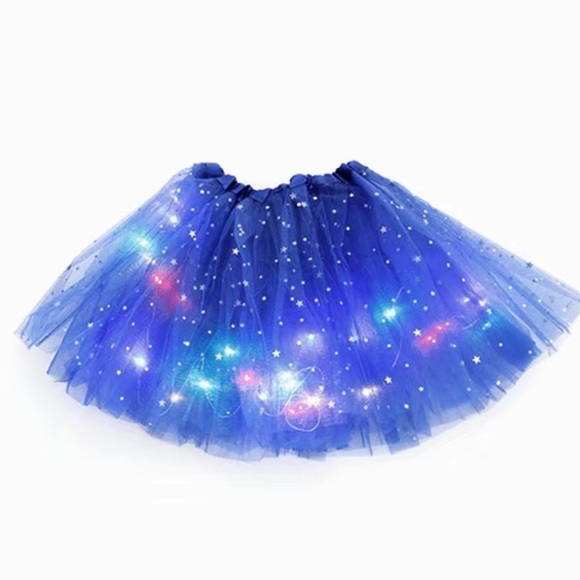 LED Light Up Ballerina Tutu Skirt Girls Adults Fairy Lights Stars Moon Sequins - Picture 3 of 16